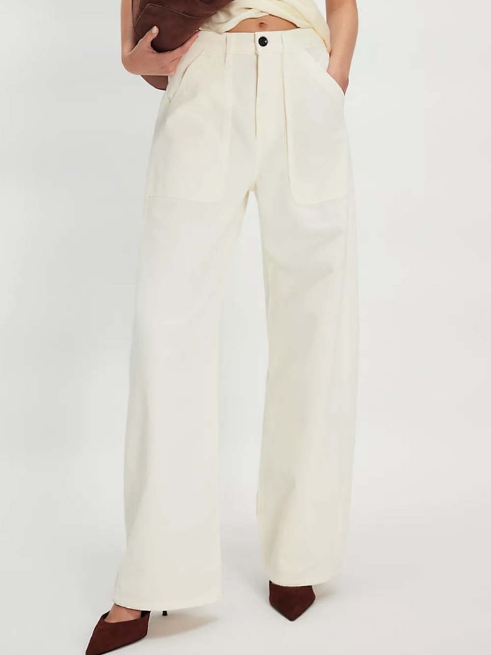 NWT Citizens of Humanity Ayla Cargo Pants in Pashmina, Ecru, Off white, 28